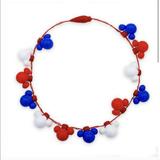Disney Other | Disney Parks Mickey Mouse Glow Light Up Necklace | Color: Blue/Red | Size: Os