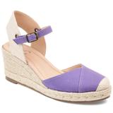 Women's Women's Tru Comfort Foam Ashlyn Wedge by Journee Collection in Purple (Size 11 M)