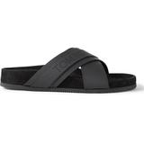 Wicklow Leather And Suede Sandals - Black - Tom Ford Sandals