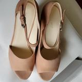 Nine West Shoes | Nine West Wedge Sandals | Color: Cream/Tan | Size: 9.5