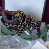 Gucci Shoes | Nib Gucci Flashtrek Sneakers Size 37.5 | Color: Green/Purple | Size: 37.5eu