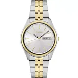 Seiko Men's Essential Two Tone White Dial Watch - SUR430, Size: Medium, Gold
