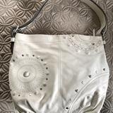 Coach Bags | Coach Cream Leather Bag Rare Design | Color: Cream/White | Size: 13 12 Wide 11 12 Deep