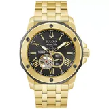 Bulova Men's Marine Star Automatic Gold-Tone Stainless Steel Watch - 98A273, Size: Large