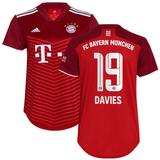 Women's adidas Alphonso Davies Red Bayern Munich 2021/22 Home Replica Player Jersey