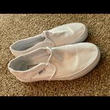 Vans Shoes | Authentic Womens Slip-On Vans In Classic White | Color: White | Size: 6