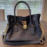 Michael Kors Bags | Michael Kors Navy Handbag! | Color: Gold | Size: Os