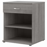 Bush Business Furniture Universal Floor Storage Cabinet with Drawer and Shelves in Platinum Gray - UNS228PG
