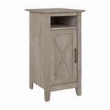 Bush Furniture Key West End Table with Door in Washed Gray - KWS116WG-Z2