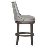Fairfield Chair Vesper Swivel Stool Wood/Upholstered in Brown, Size 44.0 H x 24.0 W x 26.0 D in | Wayfair 2002-07_9171 Driftwood_Walnut