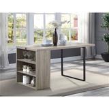 17 Stories Caitrin 60" Dining Table Wood/Metal in Black/Brown/Gray, Size 31.0 H x 60.0 W x 32.0 D in | Wayfair BA3FA31E9149493AB07DF10492E52EAF