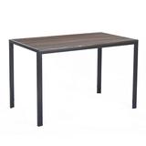 17 Stories 47.2" Rectangular Dinning Table, Brown+Black Wood/Metal in Black/Brown/Gray, Size 29.7 H x 47.2 W x 27.6 D in | Wayfair