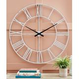 Signature Design by Ashley Furniture Clocks Antique - White Paquita Metal Wall Clock