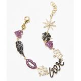 Yalita D. Designs Women's Bracelets - Cubic Zirconia & 14k Gold Vermeil 'Love' Charm Bracelet