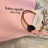 Kate Spade Jewelry | New! Kate Spade Enamel Heart Flex Cuff, Blackgold | Color: Black/Gold | Size: Os