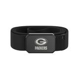 Men's Groove Life Black Green Bay Packers Engraved Belt