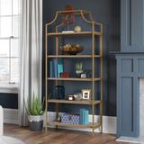 Trent Austin Design® Chiasson 70.88" H x 30" W Etagere Bookcase in Gray/Yellow, Size 70.88 H x 30.0 W x 14.5 D in | Wayfair