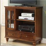 Charlton Home® Schererville 40" TV Stands w/ Storage Cabinet & Shelves Wood in Brown/Red, Size 36.5 H in | Wayfair FB4C7DAA24CB43619E943D7586425232