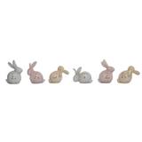 The Holiday Aisle® 6 Piece Easter Bunnies Set Resin in Brown, Size 4.0 H x 3.0 W x 3.5 D in | Wayfair FCB81555248940DF96856AD9658700E7
