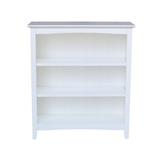 Highland Dunes Aspatria Solid Wood Standard Bookcase Metal in White, Size 36.0 H x 32.0 W x 12.0 D in | Wayfair 17E0BA2A709D4A14BFB0EBAEB7150F16