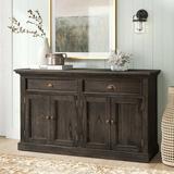 Gracie Oaks Zera 57.09" Wide 2 Drawers Sideboard Wood in Brown, Size 33.5 H x 57.09 W x 19.69 D in | Wayfair C15166BD3C704463883FEC52A4D0291F