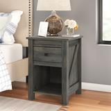 Gracie Oaks Nutting 1 - Drawer Nightstand Wood in Brown, Size 24.41 H x 17.8 W x 17.0 D in | Wayfair 9221F6122E0044BC81E69B640CE36534
