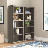 Three Posts™ Ferrell 67.02" H x 30" W Standard Bookcase Wood in Gray/Brown, Size 66.81 H x 30.0 W x 12.99 D in | Wayfair