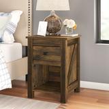 Gracie Oaks Nutting 1 - Drawer Nightstand Wood in Brown, Size 24.41 H x 17.8 W x 17.0 D in | Wayfair 5649F0C5F1C24BCAB036EB83D019A7BE