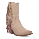 Dingo Fringe Benefits Women's Leather Cowboy Boots, Size: 8.5, Lt Beige
