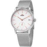 Quartz White Dial Unisex Watch -sp0007s10a - Metallic - Orient Watches