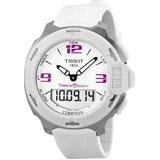 T-race Analog Digital White Rubber Unisex Watch T0814201701700 - White - Tissot Watches