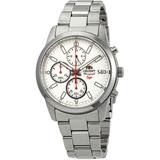 Sporty Chronograph White Dial Watch - Metallic - Orient Watches