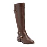 Extra Wide Width Women's The Whitley Wide Calf Boot by Comfortview in Brown (Size 8 1/2 WW)
