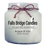 Falls Bridge Candles Acqua Di Gio Scented Jar Candle Paraffin/Soy in White, Size 4.0 H x 4.0 W x 4.0 D in | Wayfair FL-AQDIGIO-MD