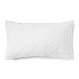 Martha Stewart Mariana Cotton Diamond Quilted Cotton Throw Pillow Polyester/Polyfill/Cotton in White, Size 14.0 H x 24.0 W x 2.0 D in | Wayfair