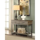 Williston Forge Server In Weathered Oak & Antique Silver 73113 Wood in Brown, Size 30.0 H x 42.0 W x 16.0 D in | Wayfair