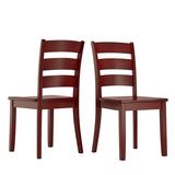 Lark Manor™ Alexa-Mae Solid Wood Ladder Back Side Chair Wood in Red, Size 36.0 H x 17.2 W x 20.0 D in | Wayfair DFFB7D5941DB490AB643337E17084CE2