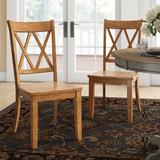 Lark Manor™ Aliha Solid Wood Cross Back Side Chair Wood in Brown, Size 39.17 H x 18.5 W x 23.23 D in | Wayfair 4E9220C1A6F643BA865C5D68059F74DD