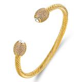 Barzel Women's Bracelets Gold - 18K Gold-Plated Crystal Cuff