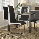 Zipcode Design™ Fager Side Chair Upholstered/Fabric in Black, Size 39.8 H x 17.0 W x 16.9 D in | Wayfair 6E6A75B9BD4D48CABB3D4A50D85E0B66