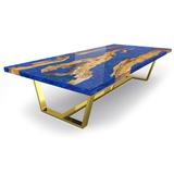 Arditi Collection Morano Sled Coffee Table Wood/Metal in Blue, Size 17.7 H x 55.1 W x 27.5 D in | Wayfair ARD-051-140-70-PEARLBLUE
