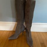 Nine West Shoes | Beautiful Ninewest Faux Suede Knee High Boots | Color: Gray | Size: 10