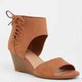 Torrid Shoes | Nwt Torrid Brown Lace-Up Wedge Sandal (Wide Width) | Color: Brown | Size: 9.5
