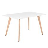 George Oliver 47.2" Square High Glossy Dinning Table Wood in Brown/White, Size 29.5 H x 47.2 W x 31.5 D in | Wayfair