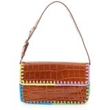 Tommy Bag With Crochet Edges Os Leather - Brown - Staud Shoulder Bags