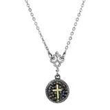 Symbols of Faith Round Beaded Cross Necklace, Women's, Multi
