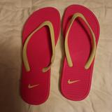 Nike Shoes | Nike Flip Flops | Color: Green/Pink | Size: 8