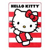 Northwest Hello Kitty - Waving Stripes Throw Polyester, Size 46.0 W in | Wayfair 1SAN074000005RET
