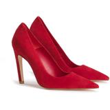 The Icon Pointed Toe Pump In Red Suede At Nordstrom Rack - Red - GOOD AMERICAN Heels