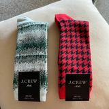 J. Crew Accessories | Nwt Set Of 2 J. Crew Knit Socks! | Color: Green/Red | Size: Os
